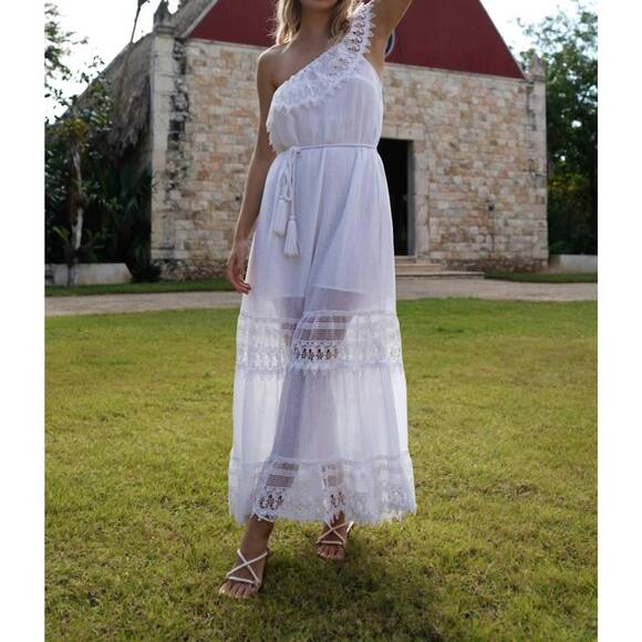 NEW MIGUELINA rezina gauze dress in pure white